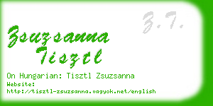 zsuzsanna tisztl business card